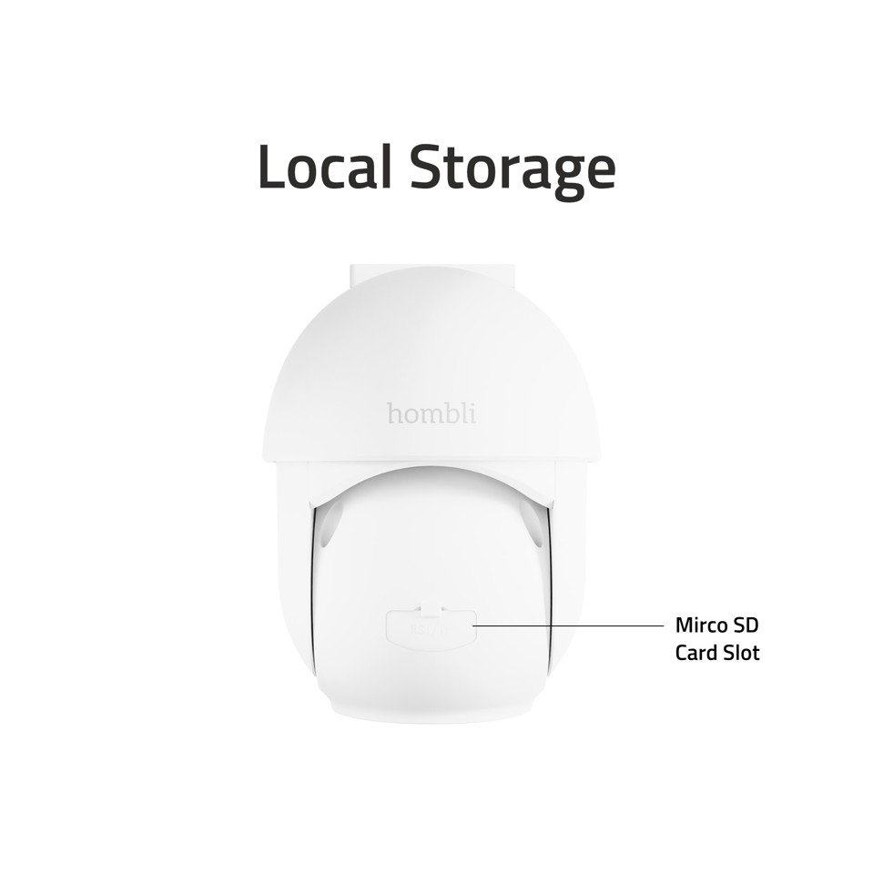 Hombli - Smart Pan & Tilt Cam (indendørs/udendørs), Hvid