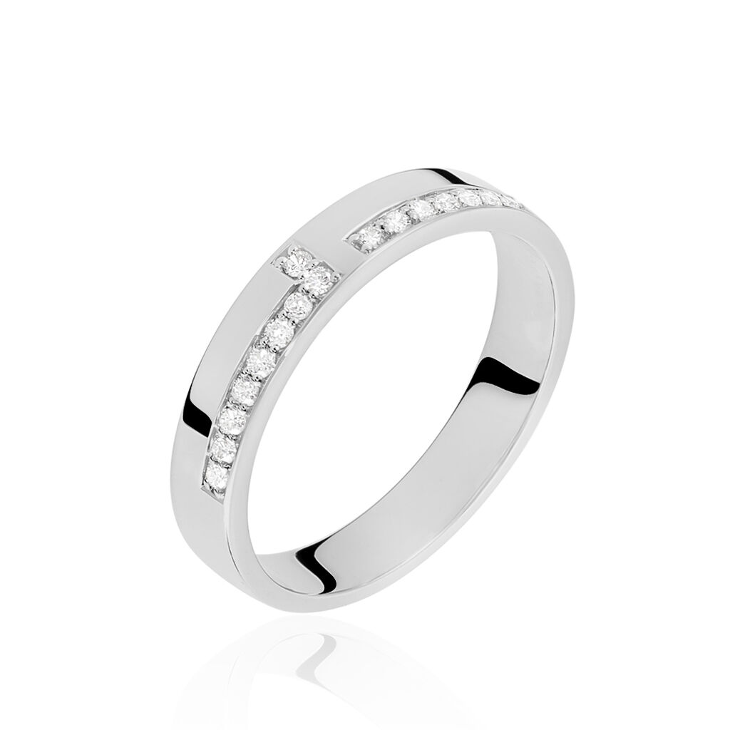 Alliance Boree Or Blanc Diamant