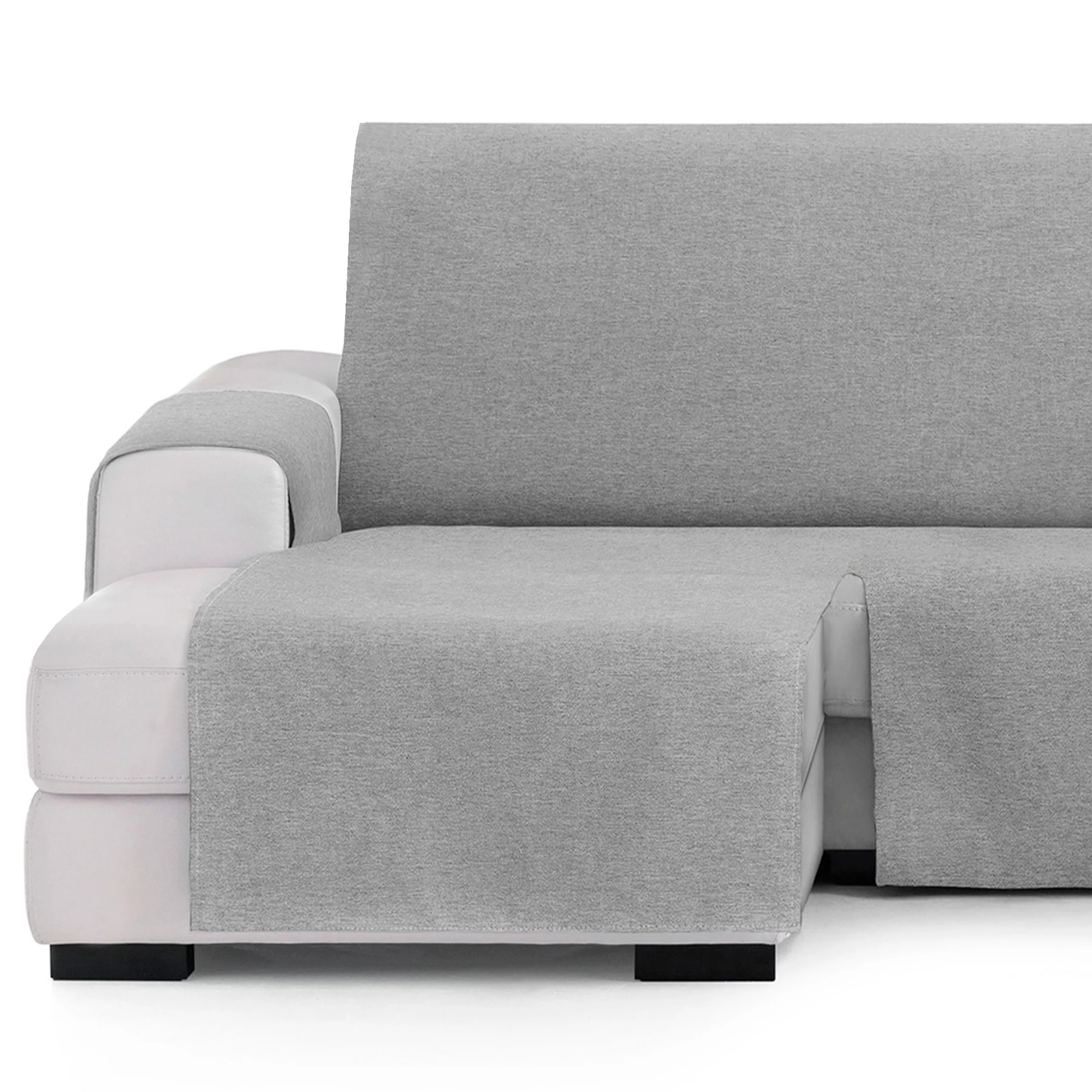 Capa protetora Vipalia para chaise longue esquerda de 240 cm, cinza, modelo Brisa