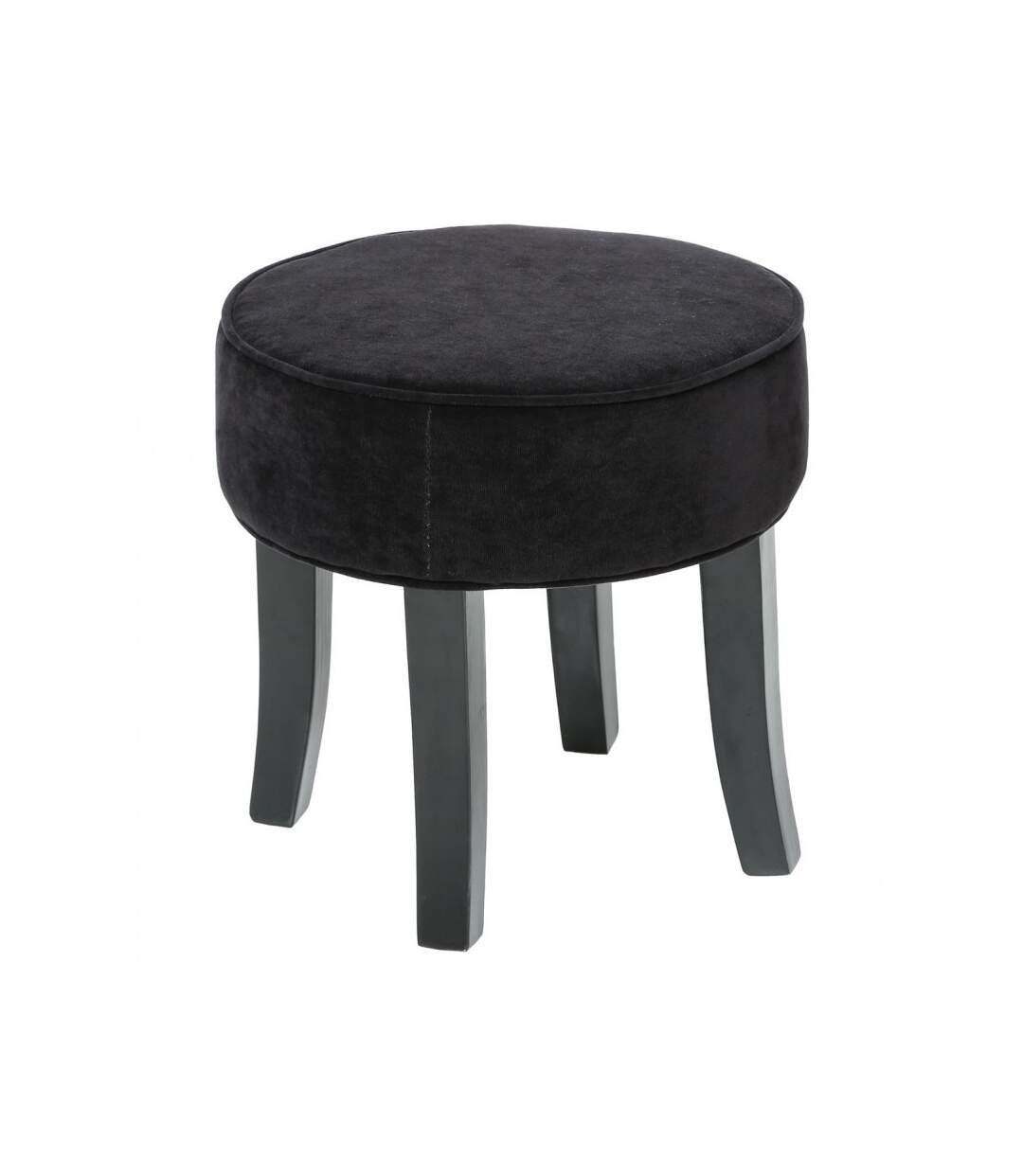 Tabouret en Velours Adriel 35cm Noir