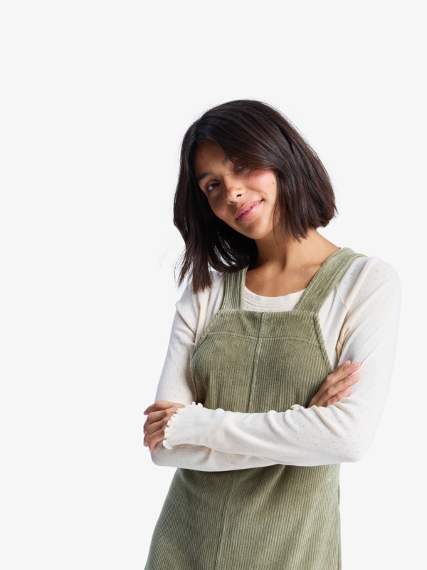 Best Daze Salopette en velours Vert Femme