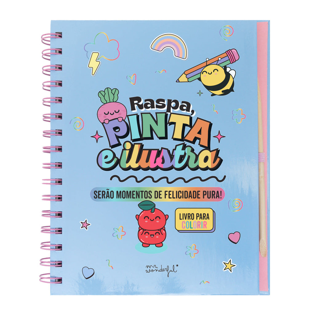 Livro Para Colorir - Raspa, Pinta E Ilustra