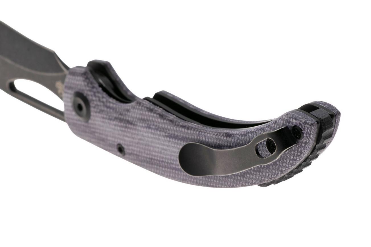 Tenable Knives Gideon T1119A4 Blackwashed Nitro-V, Purple Micarta, zakmes, Dead Sober design