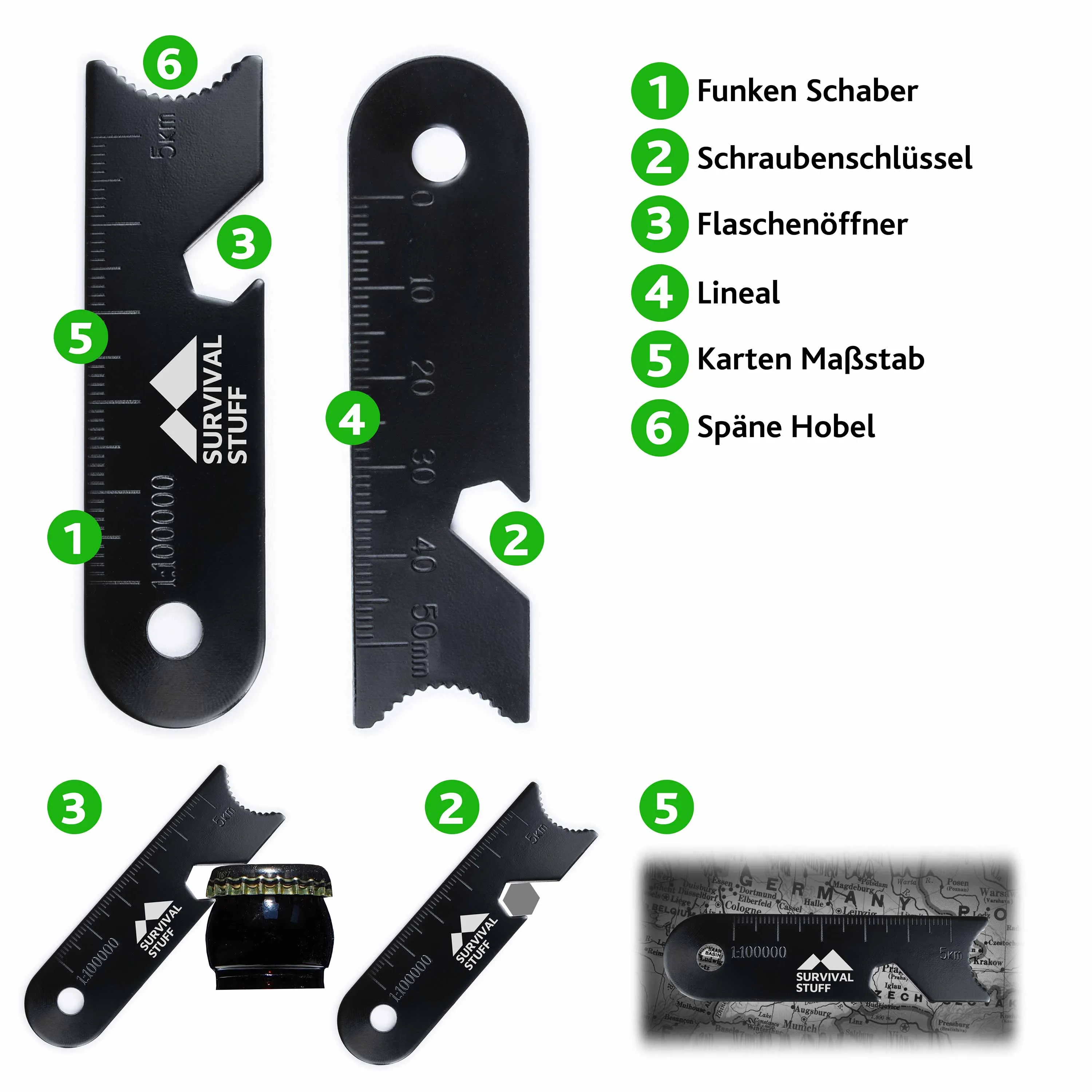 Survival Stuff -  Survival Stuff Feuerstahl Tann schwarz