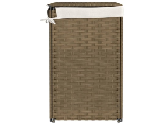 VIDAXL - Panier à linge avec 2 sections 53x35x57 cm résine tressée