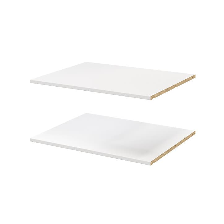 2 tablettes blanches GoodHome Atomia L. 71,4 x P. 56,2 cm