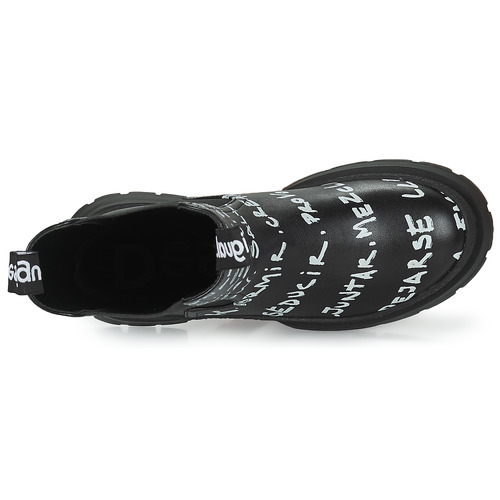 Desigual - SHOES CHELSEA HIGH LETTERING - Noir