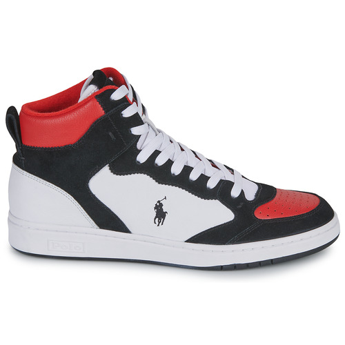 Polo Ralph Lauren - POLO COURT HIGH Blanco / Negro / Rojo