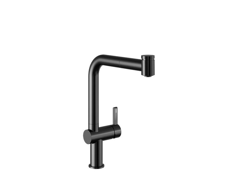 KWC Küchenarmatur BEVO E - Industrielles Schwarz Hebelmischer – Küche