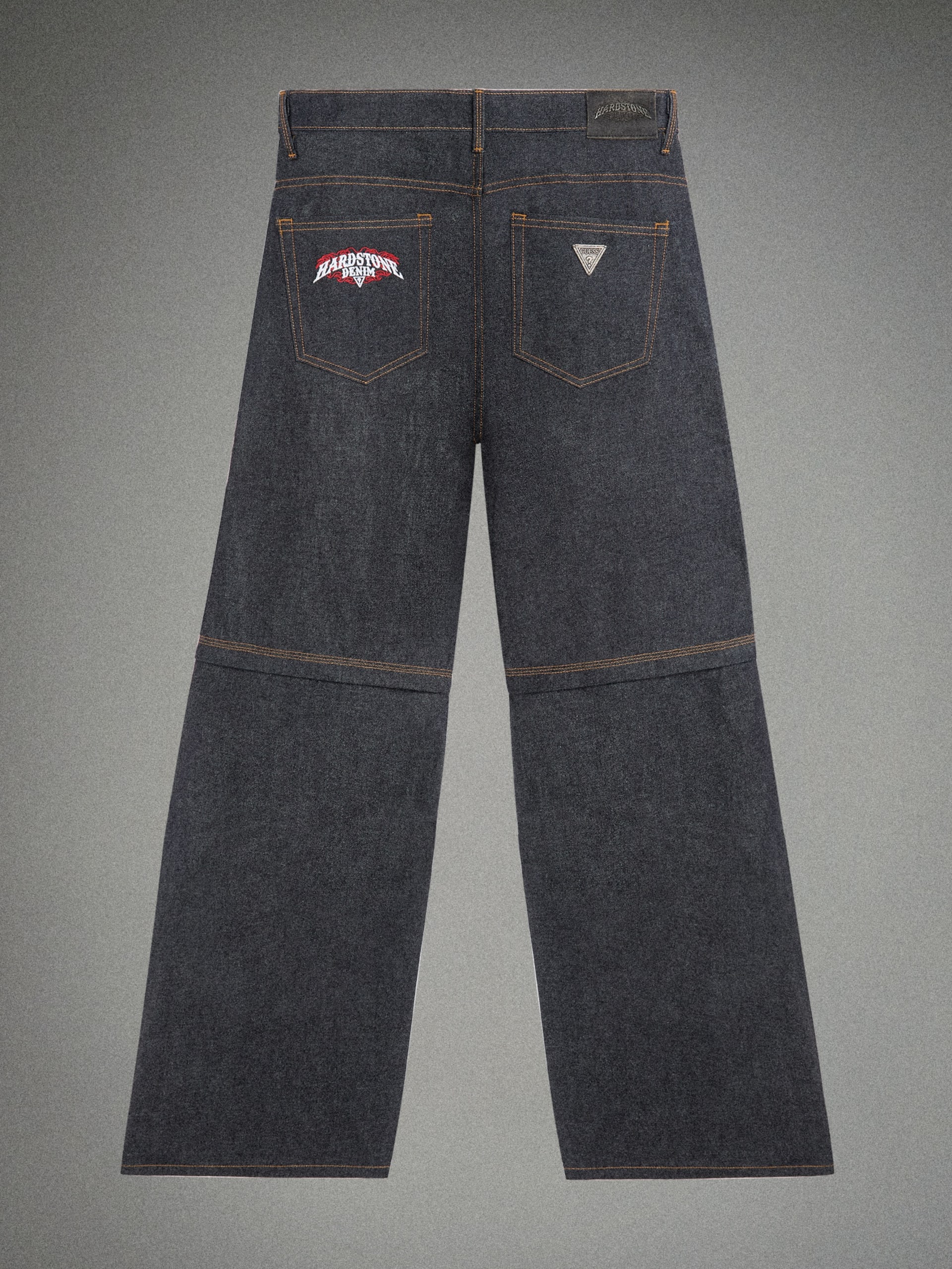 Calça jeans HARDSTONE Zip-Off em denim cru