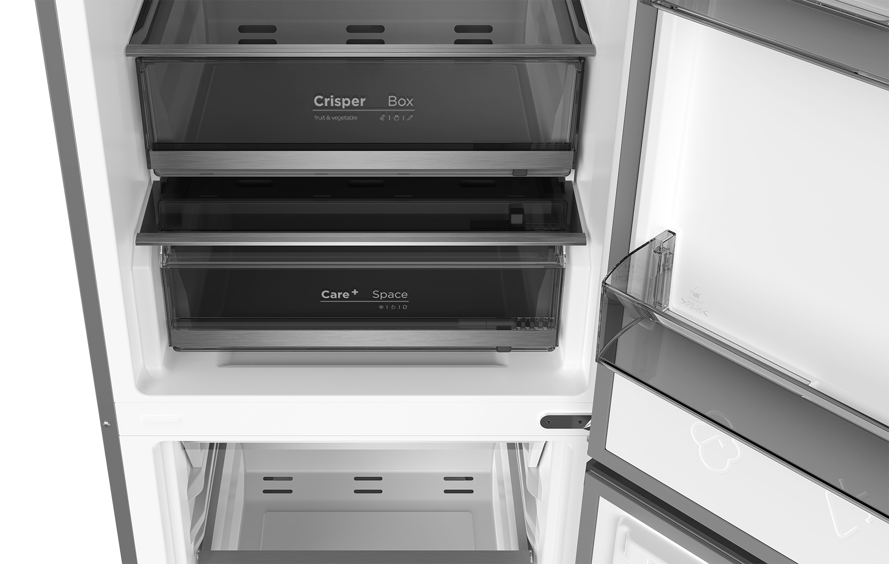 Friac UD3800DIXNF koel-vriescombinatie 405 L dark Inox No Frost