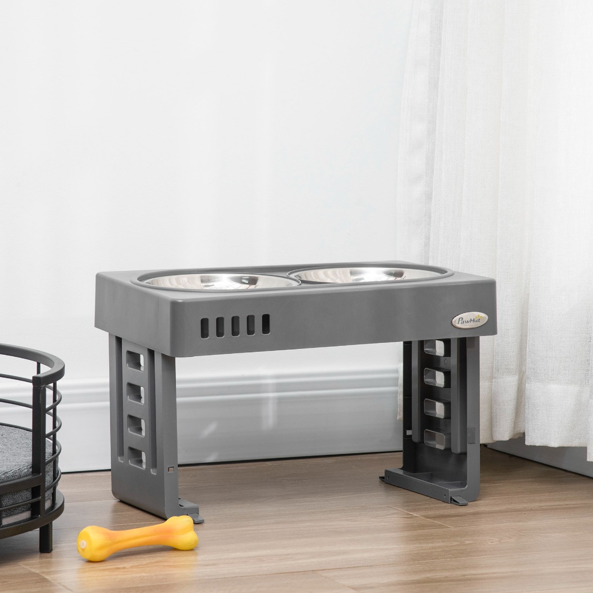 Alimentador elevado para cães PawHut