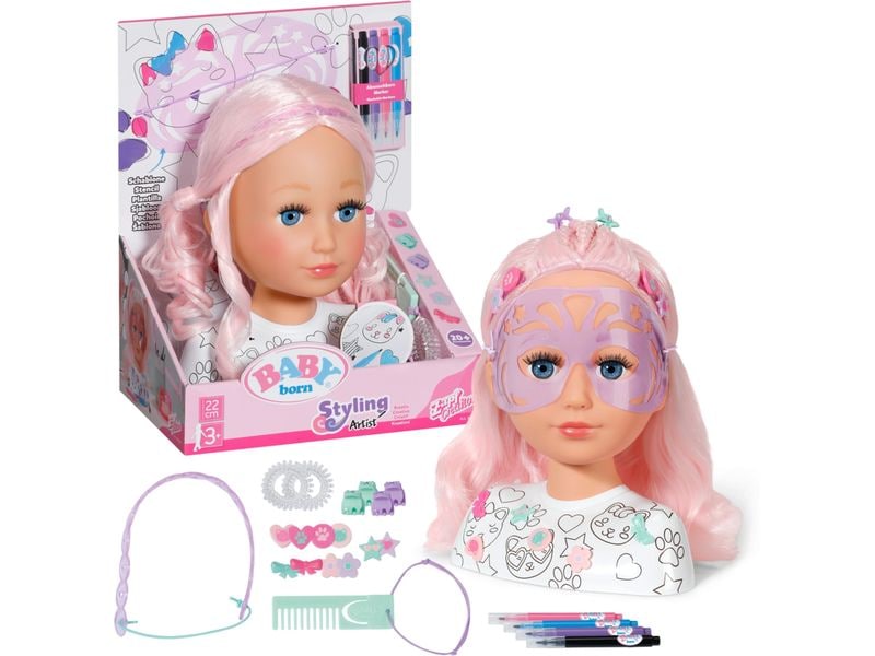 Baby Born Spielset Styling Head Artist Styling-Kopf Kreativ