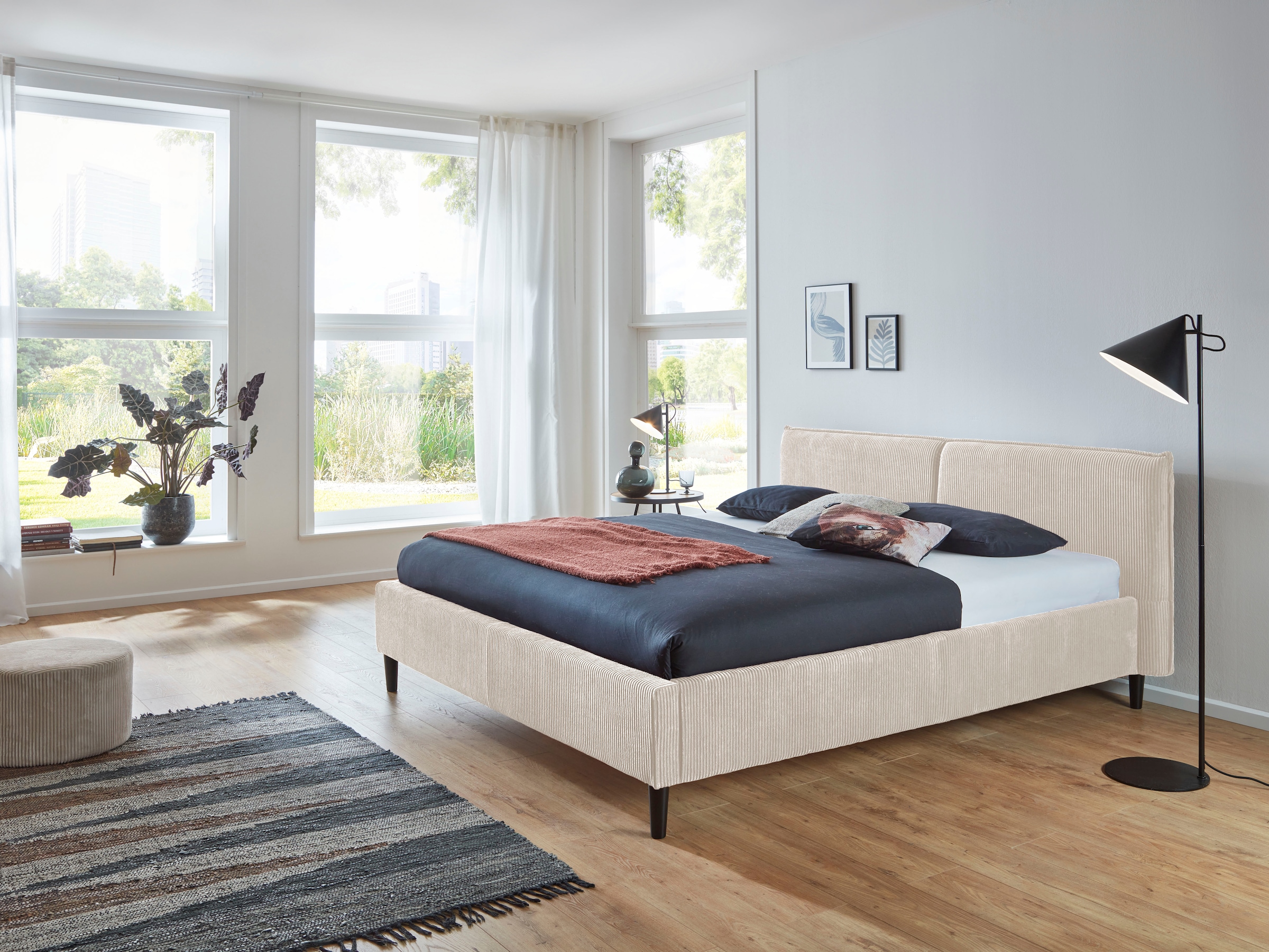 INOSIGN Polsterbett »Brookfield« mit Cordbezug und hoher Belastbarkeit