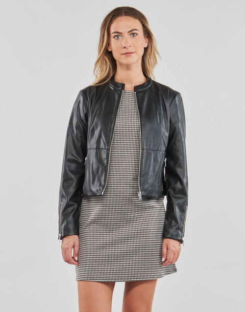 Only - ONLVICS FAUX LEATHER JACKET OTW - Noir