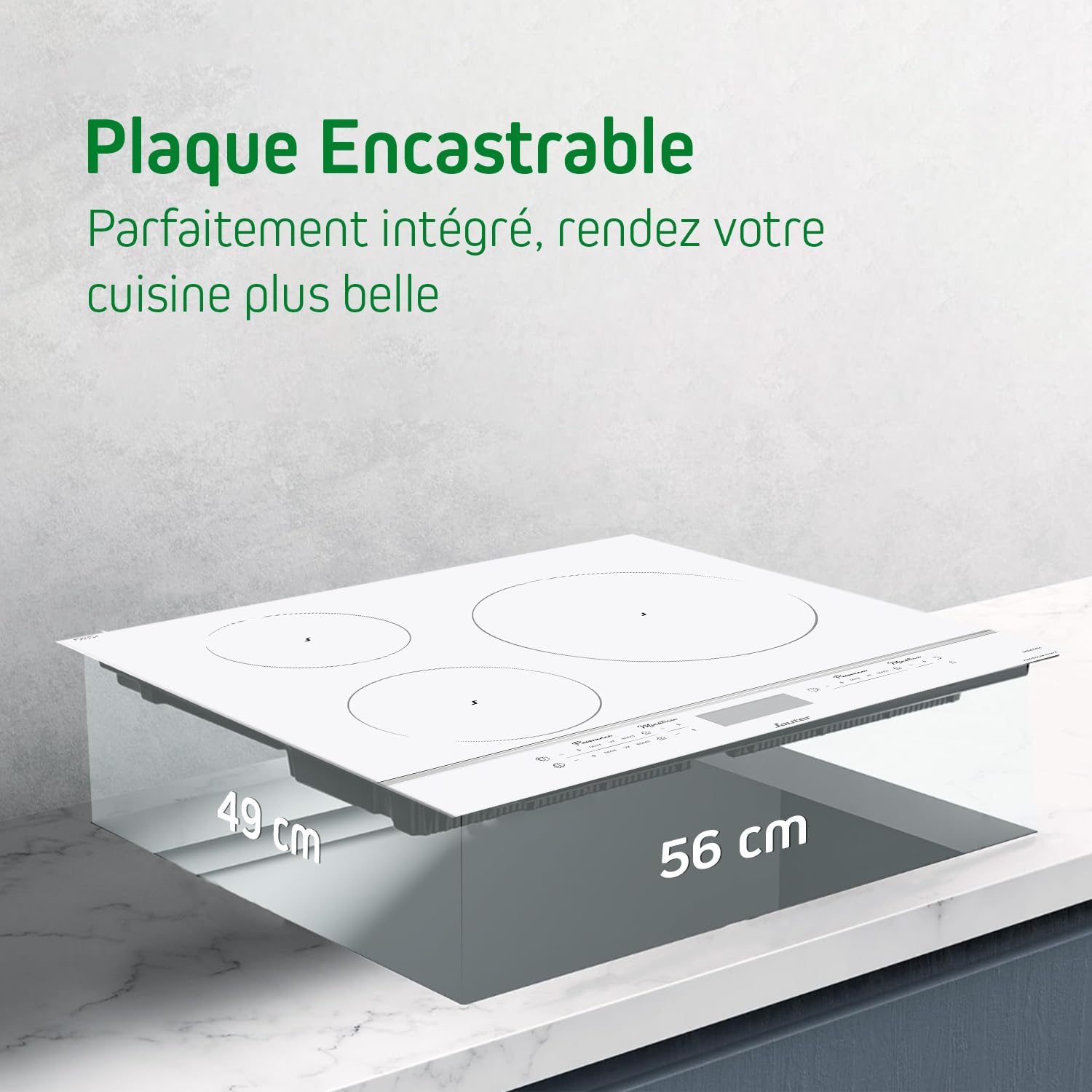 Sauter - SPI9544W - Table de cuisson à induction - Station de cuisson intégrée - Blanc
