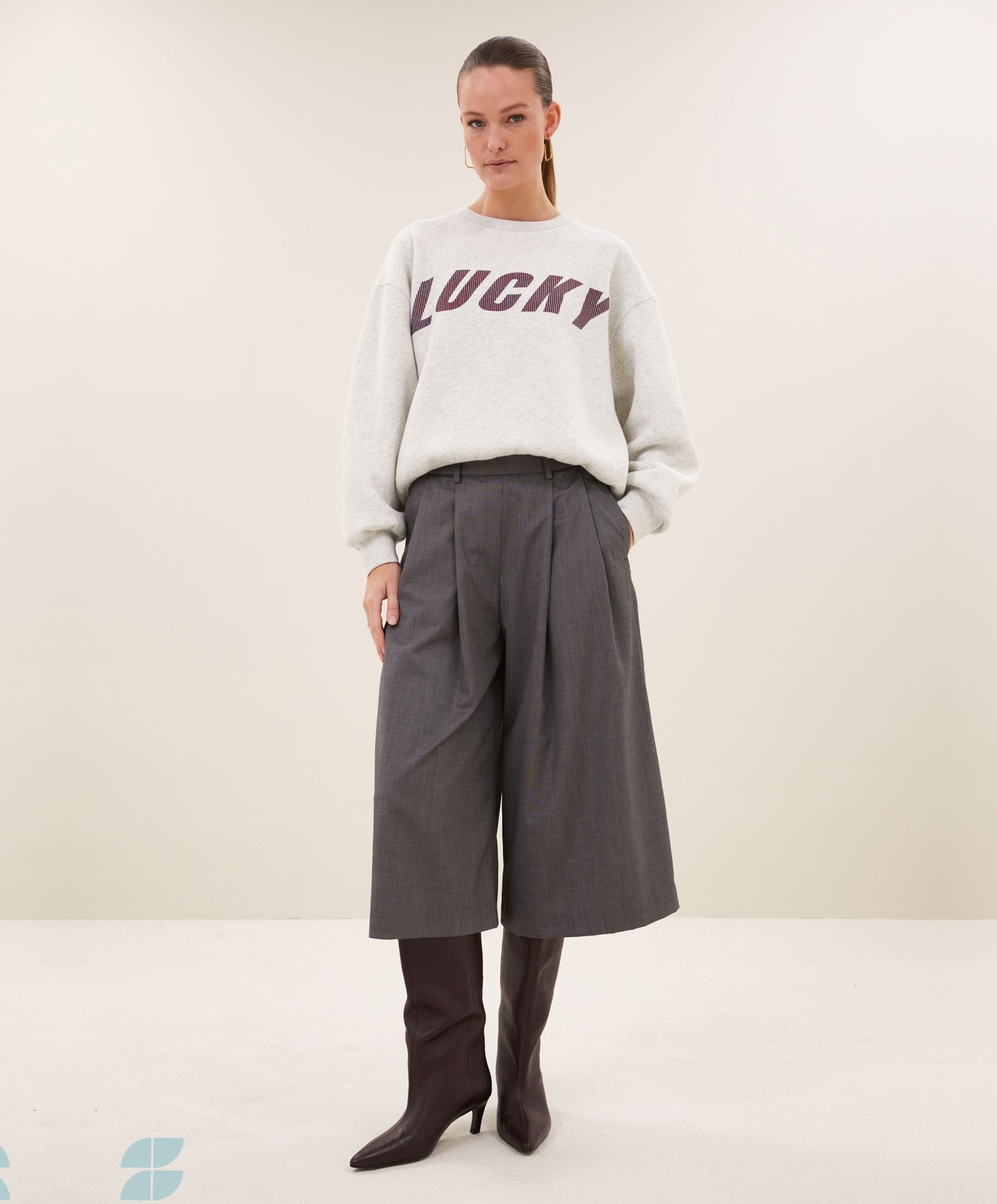 by-bar Dames sweater grijs