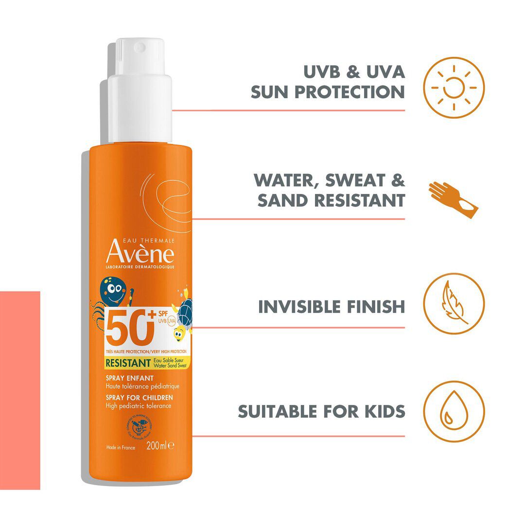 AVENE  Protetor Solar Spray Corpo Criança e Família SPF50+ - 200ml
