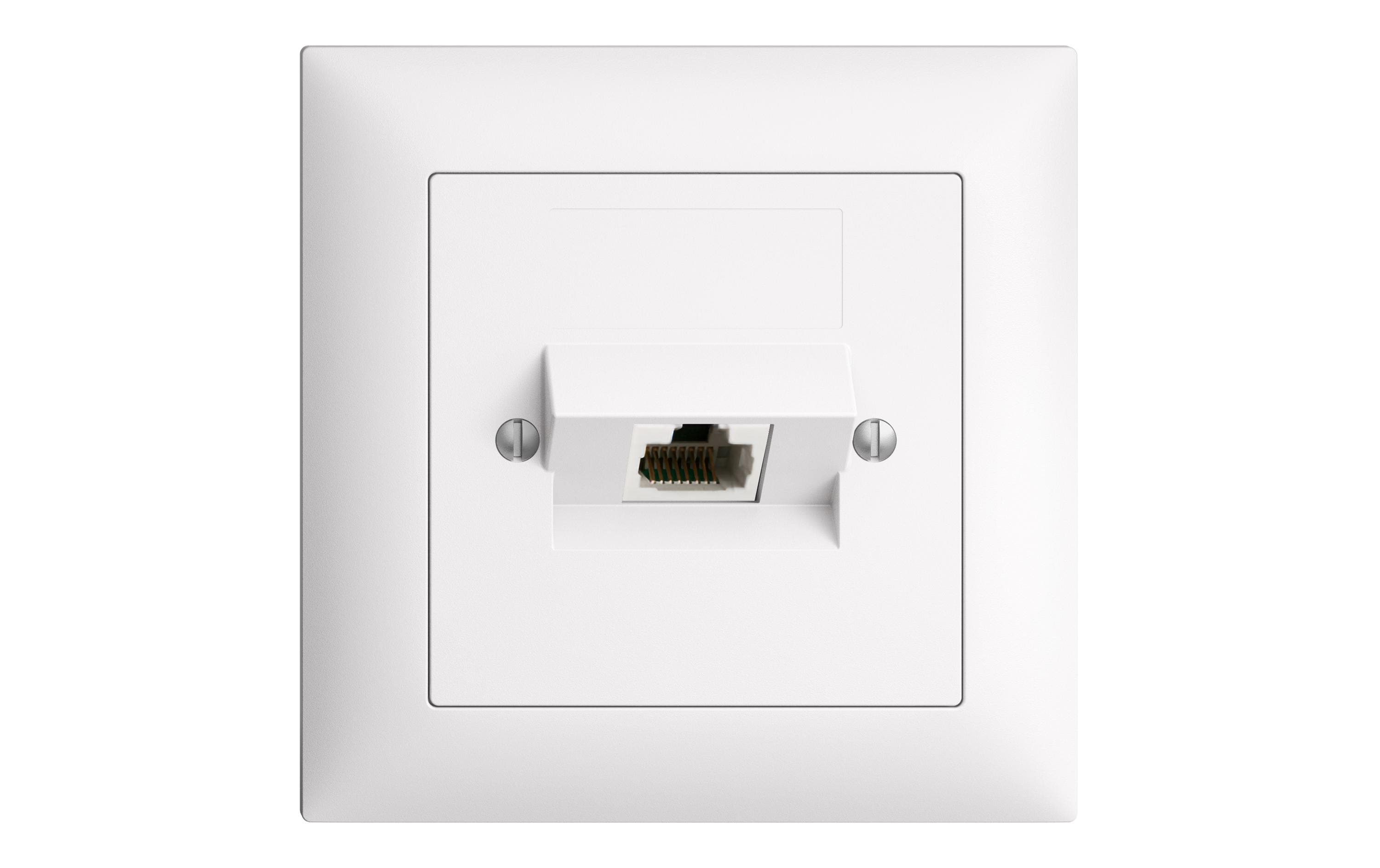 Telefondose UP 1x RJ45, ungeschirmtTelefonanschlussdose Weiss