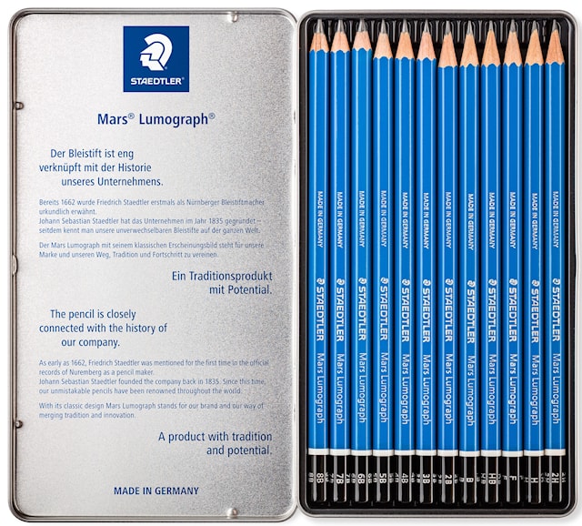 Tegneblyanter Mars Lumograph 12-pack Premium Staedtler