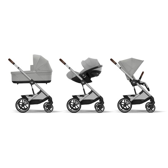 Poussette Balios S Lux 2   Châssis Silver - Stone Grey        de               CYBEX