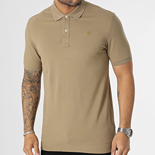Polo Manches Courtes D11595-5864 Beige Foncé