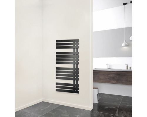Designradiator BREDA 1060X500 mm antraciet mat, aansluiting rechtsonder