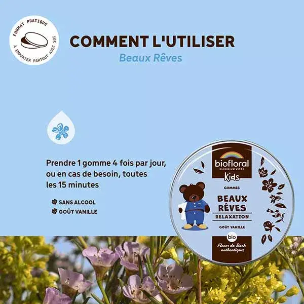 Gomas de mascar orgânicas Biofloral Sweet Dreams para crianças, 45g