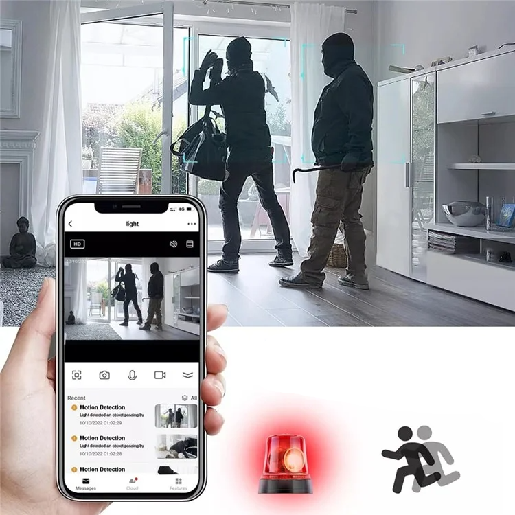 (15W) 3 in 1 Ladestation für iPhone / Apple Watch und AirPods mit eingebauter 4K-Kamera / Wecker-Funktion und microSD-Slot (iOS/Android) - Schwarz
