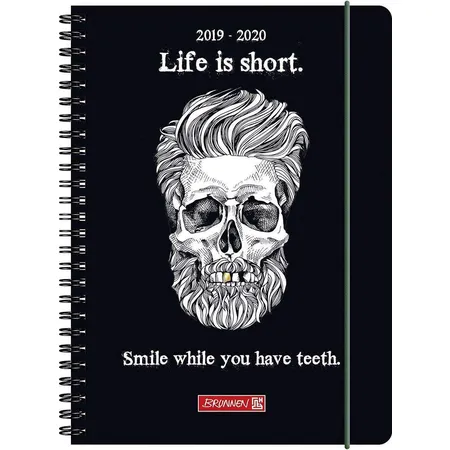 BRUNNEN Schülerkalender 2019/2020 Skull, Wire-O A5