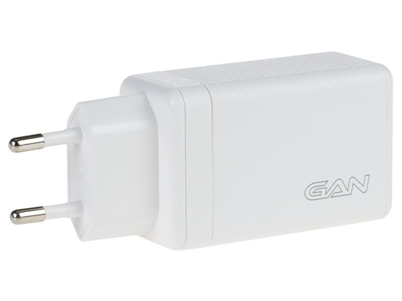 onit USB-Wandladegerät Dual QC4  65 W GaN Weiss Ladeadapter mit einem USB-C- und einem USB-A-Port