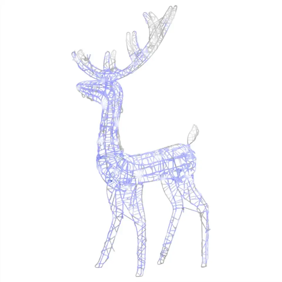 vidaXL - Rendier Kerstdecoratie - Blue - 70 x 41 x 120 cm