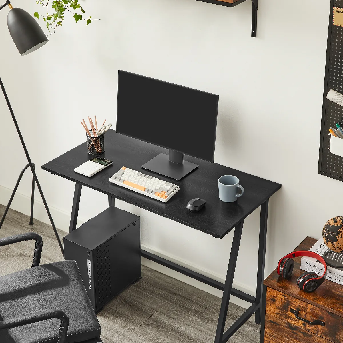 Acaza Bureau Noir 100x50x75 cm