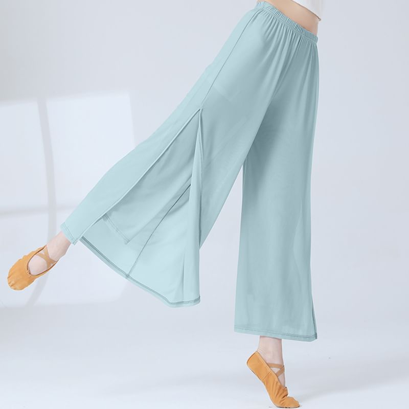 femmal - Hoge taille doorschijnende wijde broek