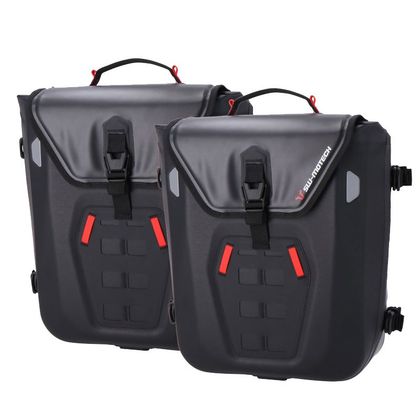 Sacoches cavalières SW-MOTECH SysBag WP M/M (17-23 litres x 2) complet avec support - Noir