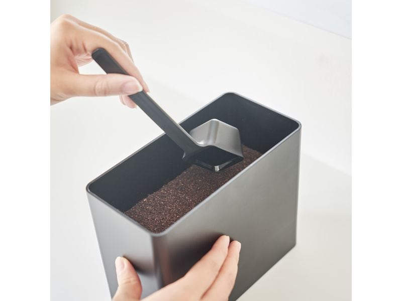 Yamazaki Vorratsdose Tower 1.6 l, Schwarz Luftdichte Kaffeedose