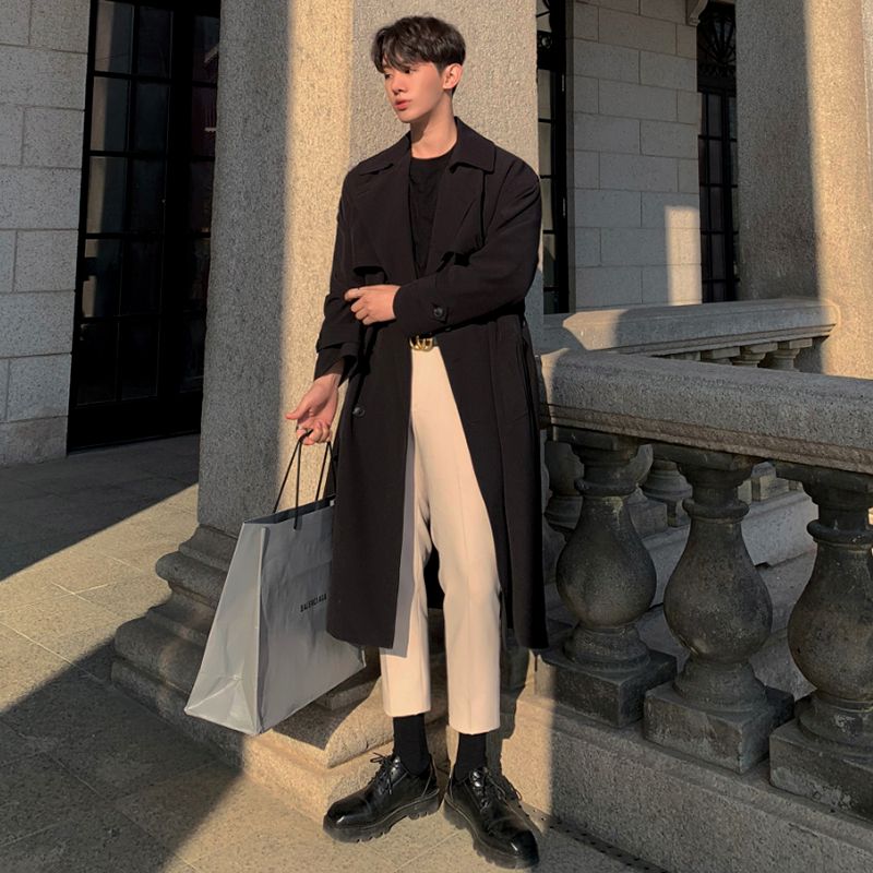 DragonRoad - Trenchcoat met dubbele rij knopen