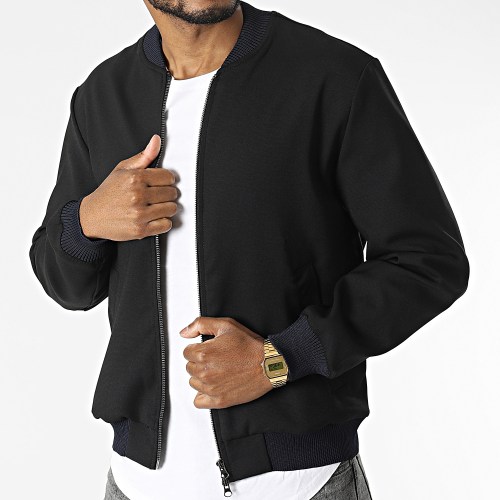 Veste Zippée KL-2054 Noir Bleu Marine