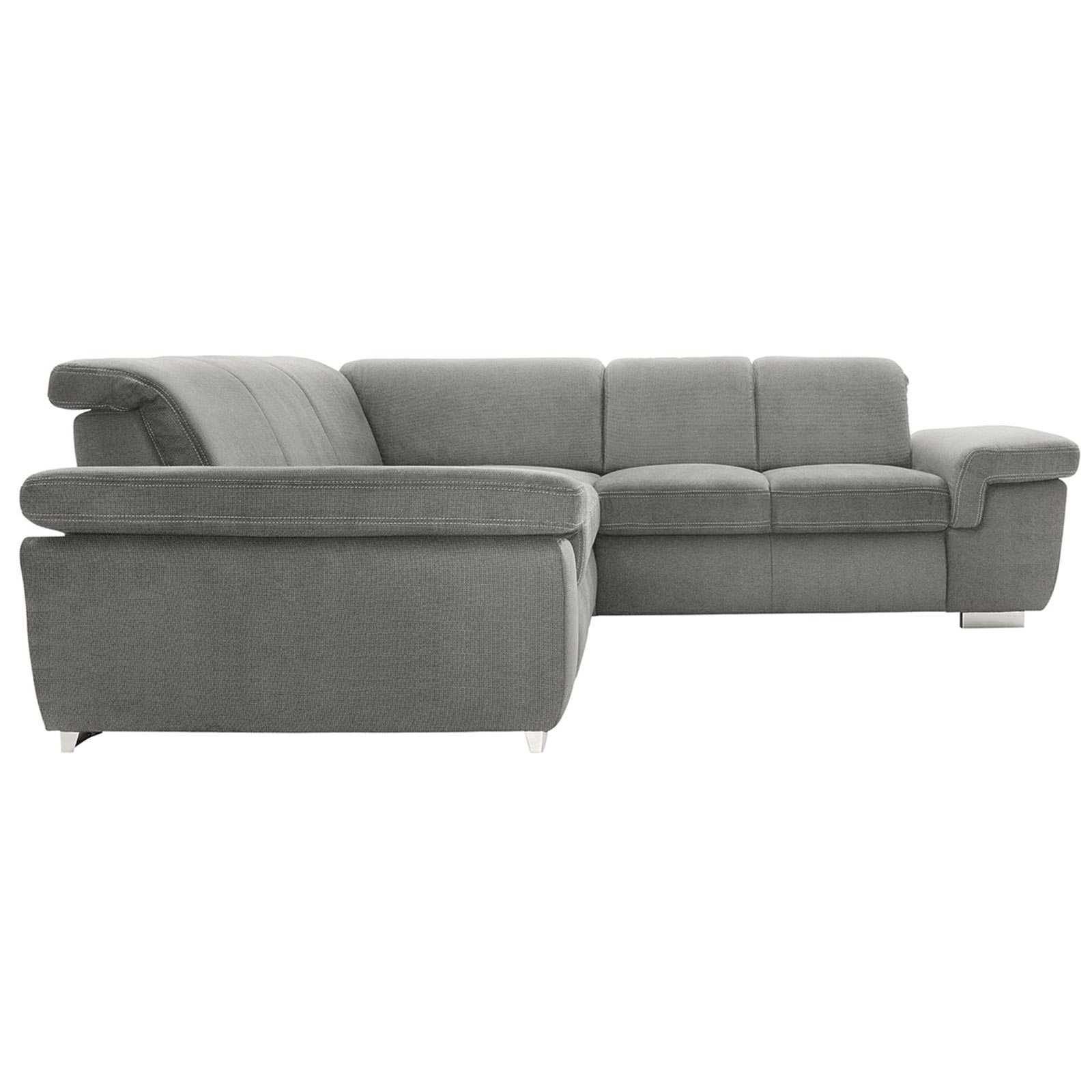 polsterpower Boxspringsofa - Belle silver - Basismodell - rechts