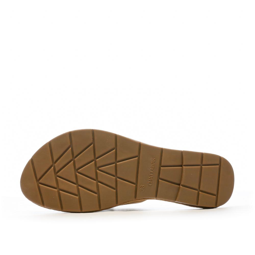 Chattawak Claquettes Camel Femme Chattawak Pace