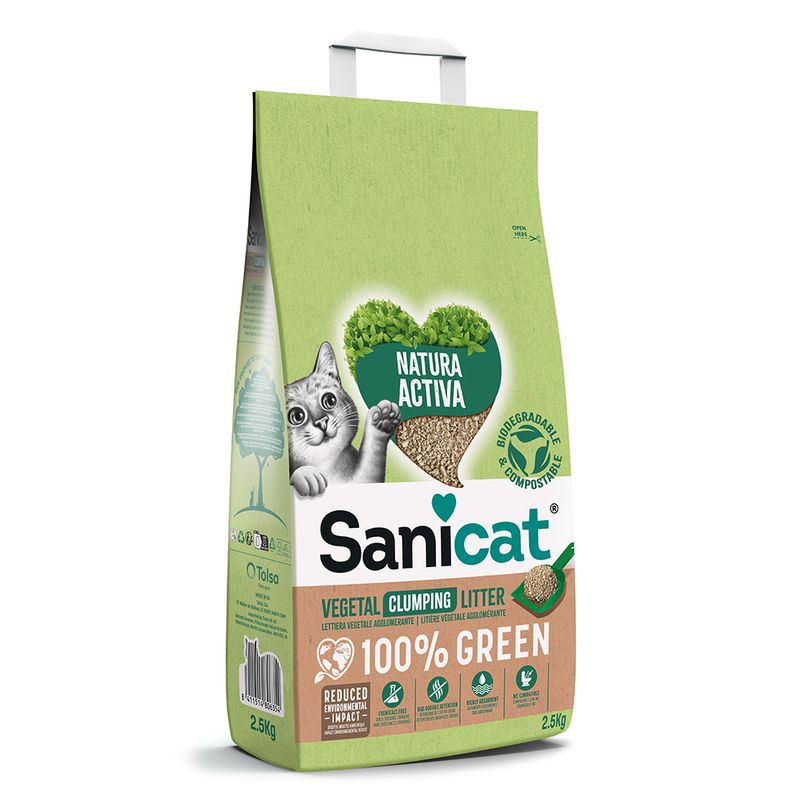 Litière Sanicat Natura Activa 100 % Green