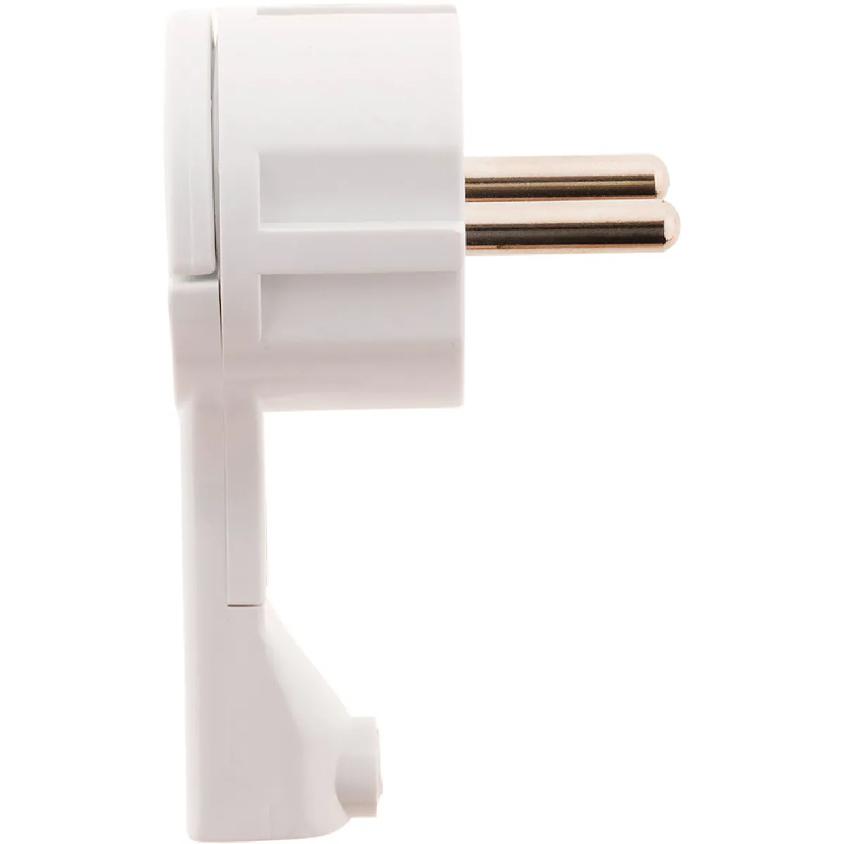 Zenitech Fiche mâle extraplate 2P+T 16A - Lot de 5 - Blanc