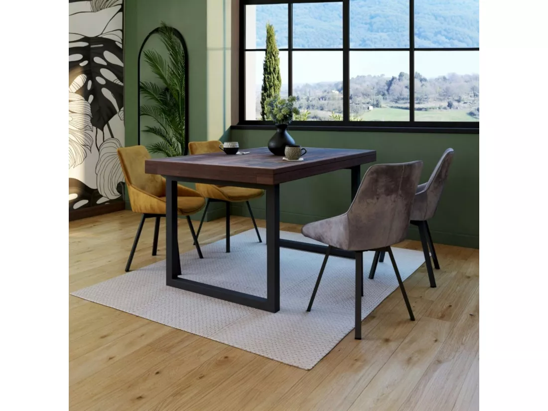 Table à manger extensible bois recyclé 140-180 SAMOA