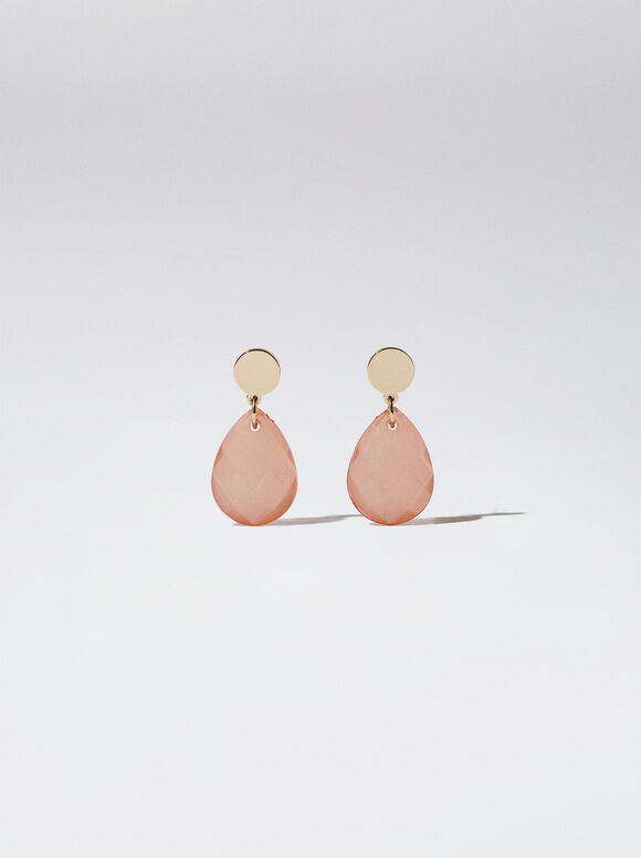 Brincos de resina - Coral