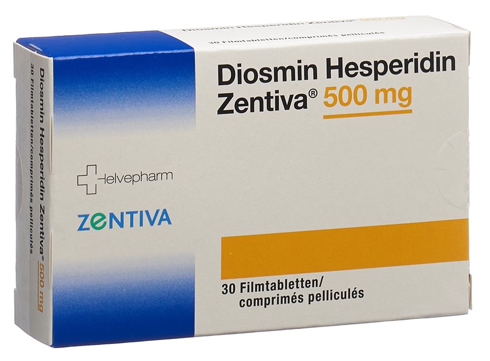 DIOSMIN HESPERIDIN Zentiva 500 mg<br>30 Stück, Blister, Filmtablette