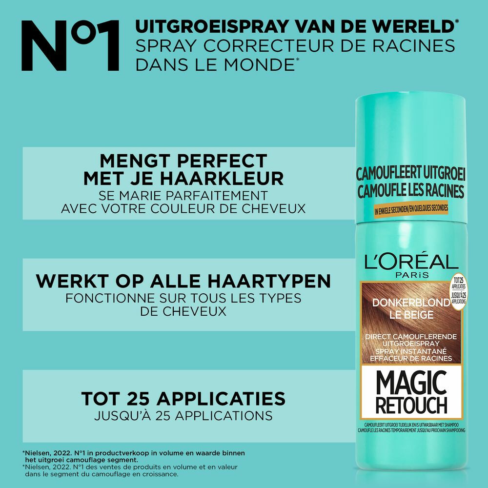 L'Oréal Magic Retouch Uitgroeispray Donkerblond75 ml