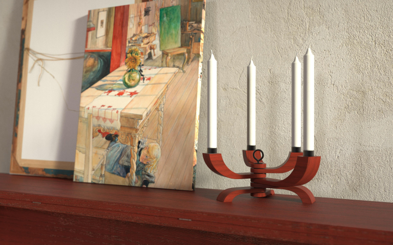 Design House Stockholm Nordic Light 4 kandelaar zwart