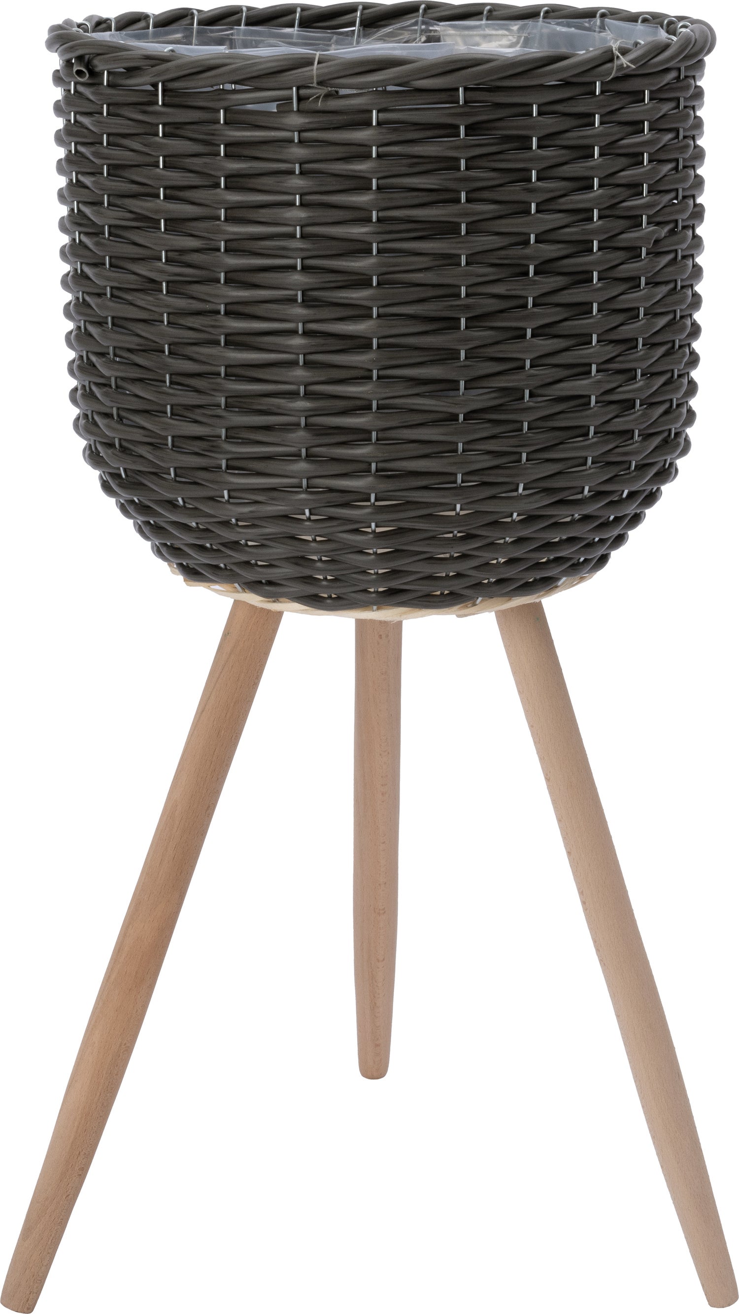 Intratuin bloempot op poten Esha grijs D 30 H 60 cm