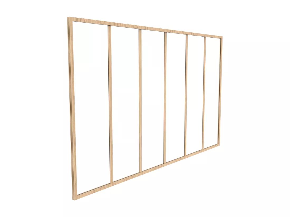 Verrière atelier en aluminium thermolaqué - 180x130 cm - Naturel clair - BAYVIEW