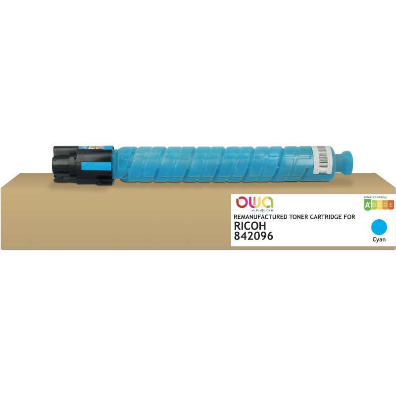 Toner remanufacturé OWA - standard - Cyan - pour RICOH 842096, RICOH 842096